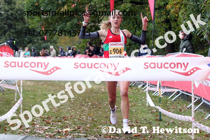 Senior womens 2021 National Cross Country Relays, Berry Hill Park, Mansfield. Photo: David T. Hewitson/Sports for All Pics